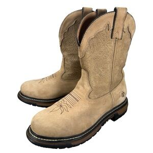 Vintage Rocky Women’s 4235 Original Suede Embossed Floral Western Boot Size 10 M